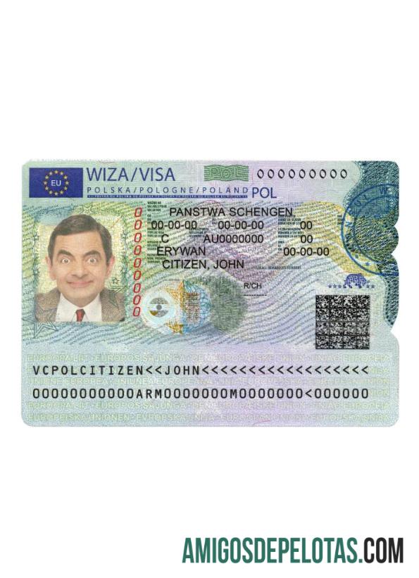 Visto Schengen da Polônia Versão 2 baixar para verificação